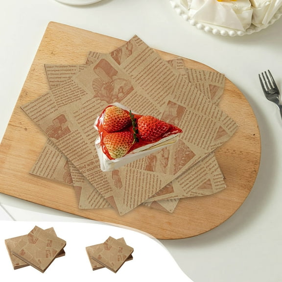 Xuniizn 100Pcs Deli Paper Sheets, Premium Food Basket Liners, Grease Resistant Wax Paper Sheets for Food, Classic Sandwich Wrapping Paper for Party, Festival and Outdoors (7.1×7.1"/9.8×9.8")