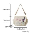 thumbnail image 2 of Yucurem Women Cute Messenger Bag Star Letter Applique Canvas For Teens Students (White) Fashion shoulder bag (White), 2 of 10