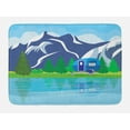 thumbnail image 1 of Happy Camper Bath Mat, Outdoor Activity with Lake Mountain Forest and Trailer Summer Holiday Design, Plush Bathroom Decor Mat with Non Slip Backing, 29.5" X 17.5", Multicolor, by Ambesonne, 1 of 2