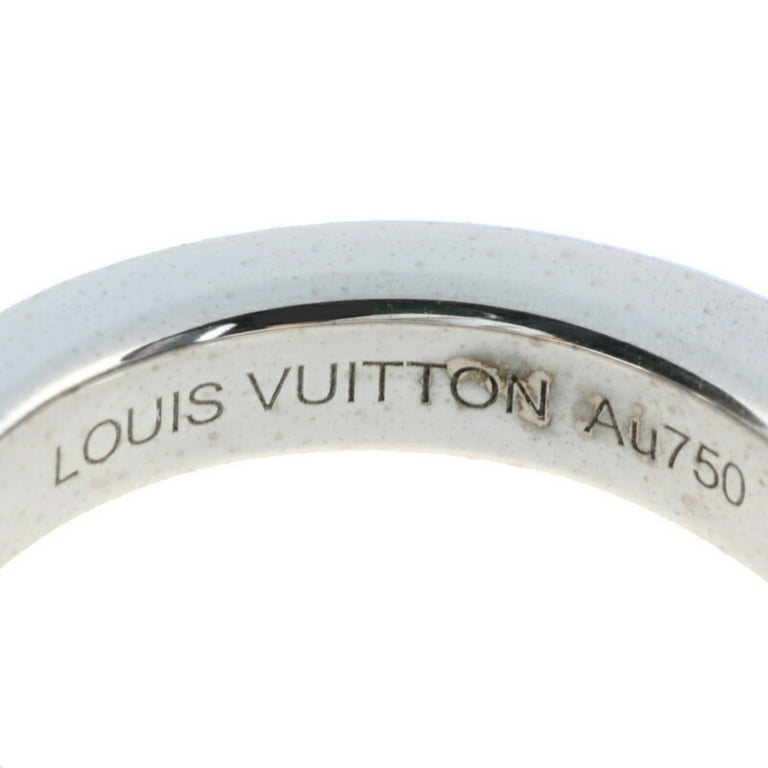 Authenticated Used Louis Vuitton Berg Lock It # 48 Ladies Rings 750 White  Gold 7.5 Silver 