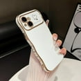 thumbnail image 5 of iPhone 13 Case Curly Wavy Grip Design Plated Love Heart Luxury Phone Case Full Camera Lens Protection Fun Cute Side Small Pattern Electroplate Slim S, 5 of 15