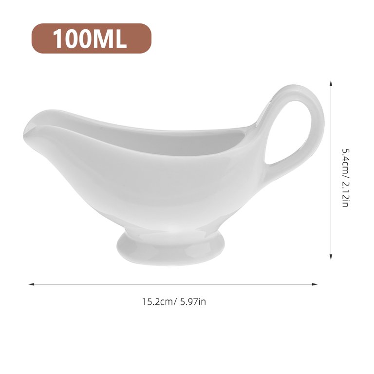 White Ceramic Gravy Boat - 18 Oz Of Gravy, Perfect For Thanksgiving Parties And Weddings