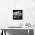 thumbnail image 2 of ARTCANVAS Black Rhinoceros Rhino Africa Black White Canvas Art Print - Size: 12" x 12" (1.50" Deep), 2 of 9