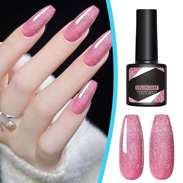 Pisexur Belleza Maquillaje Esmalte de uñas con purpurina, esmalte de uñas de alta gama, para uso diario, citas, fiestas, decoración de uñas, 8,5 mlpara mujeres y hombres