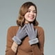 thumbnail image 2 of Guantes de invierno para mujer, cálidos, elásticos, con forro polar, guantes gruesos, pantalla táctil, SMS, clima frío, guantes de invierno para mujer (gris -2), 2 of 5