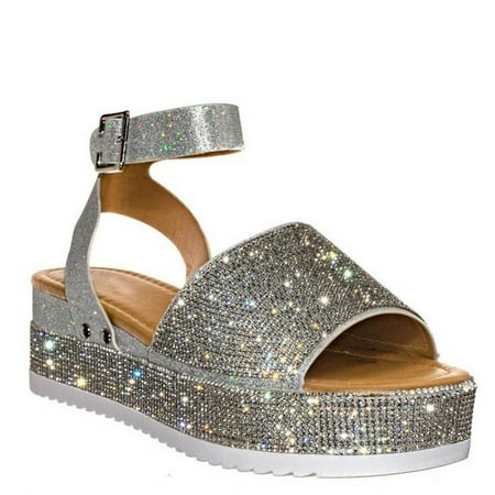 

UTTOASFAY Women S Sandals On Clearance Fashion Women Ankle Strap Summer Slide Sandals Platforms Wedges Shose Rollback