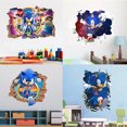 thumbnail image 3 of Sonic kids room adorno de pared pegatina decorativa PVC pegatina dibujos animados anime Graffiti cartel pegatina de pared 33*32cm, 3 of 4