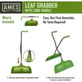 thumbnail image 4 of Leaf Grabber Rake with Long Handle & Cushioned Grip for Leaves, Lawn Clippings, Twigs, Yard Waste, 4 of 15
