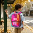 thumbnail image 6 of Pink and Red Checkered Pattern 17" School Backpacks for Teens,Waterproof Oxford Fabric,S-Shape Padded Straps for School,Travel,Hiking,Camping, 6 of 6