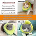 thumbnail image 2 of Collar de recuperación para gatos, collar de recuperación para gatos, collar protector, ajustable, cómodo, cono de curación de borde suave, diseñado para gatos, tamaño, 2 of 4