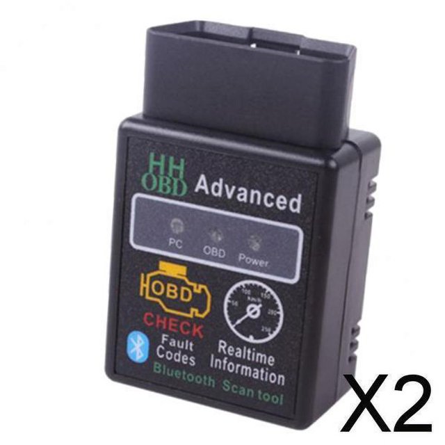 Paquete de 2-6 ELM327 Bluetooth OBD2 OBDII Lector de código de falla automático Escáner de diagnóstico 2 piezas