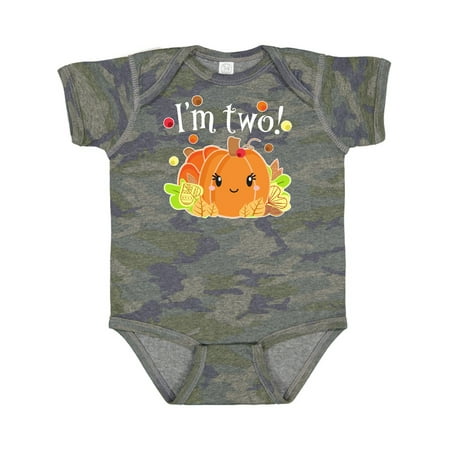 

Inktastic I m Two- Pumpkin Birthday Autumn Gift Baby Boy or Baby Girl Bodysuit
