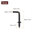 thumbnail image 2 of 150 Pack L Shape Hooks, 1/2 Inch Right Angle Screw Hooks for Hanging, Black, 2 of 7
