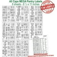 Talented Kitchen 136 Removable Preprinted Waterproof Pantry Labels for ...