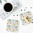 thumbnail image 3 of Bingfone Vintage Scandinavian Africa Leather Drinks Coasters with Set of 6,Suitable for Home Kitchen,Coffee Cup Coasters Home Gift, 3 of 7