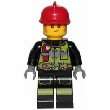 LEGO City Fireman Clemmons Minifigure with Fire Quad and The Brick People Tile Block Building Set