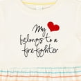 thumbnail image 4 of Inktastic My Heart Belongs Firefighter Girls Baby Dress, 4 of 5