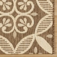 thumbnail image 4 of Gertmenian Paseo Niala Transitional Floral Havana/Sand Outdoor Area Rug, 5x8, 4 of 9