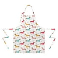 thumbnail image 2 of Colorful Funny Dachshund Apron-Garden Aprons for Women with Pockets-Cotton Linen Waterproof Kitchen Cooking Gardening Aprons Adjustable for Kitchen,Cooking,BBQ and Salon 33x27 Inch, 2 of 7
