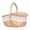 C, variant on XINGAG Wicker Picnic Basket with Lid, Wicker Rattan Basket, Woven Storage Hamper, Vintage Decorative Organizer for Outdoor Camping, Picnic, Daily Storage