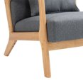thumbnail image 3 of UIXE Accent Chair Upholstered Comfortable Armchair Modern Chairs for Living Room Bedroom, Gray, 3 of 7