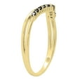 thumbnail image 3 of Dazzlingrock Collection Round Black Diamond Chevron Wedding Band for Women (0.15 ctw, Color Black, Clarity Opaque) in 14K Yellow Gold, Size 9, 3 of 6