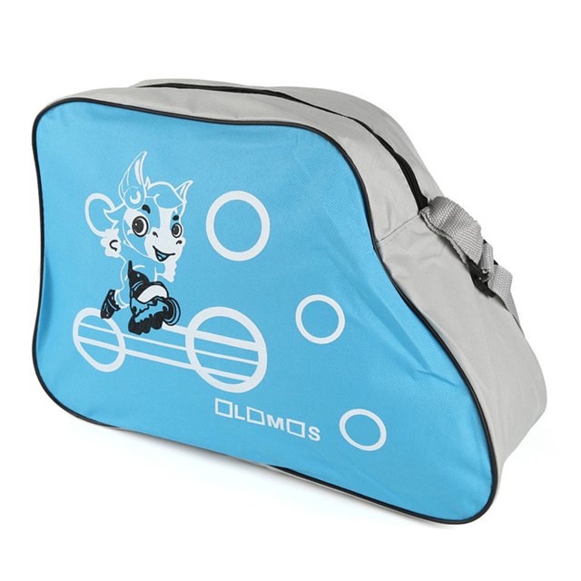 Generic Adjustable Shoulder Strap Inline Skates Carry Bag with Protective Pads, Blue - Perfect Kids' Gift for Skating Gear Storage