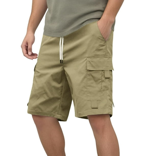 WILLBEST Pantalones Cortos Cargo para Hombre, Pantalones Cortos de Trabajo con Cordón de Moda Urbana para Hombre, Pantalones Cortos de Calle para Hombre, Pantalones Geniales y de Moda.