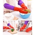 thumbnail image 3 of Monstrate Guantes para el hogar, 2 uds., para lavar platos, guantes largos de látex antiincrustantes, Herramientas de limpieza gruesas, ropa de Cocina y Comedor Monstrate HA071719-01, 3 of 6