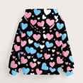thumbnail image 4 of Girls Sweatshirts Crewneck Oversized Pullover Cotton Clothes Printed Long Sleeves Tops Casual Fleece Sweater with Pocket Fall Winter Warm Sweatshirts Kids Hoodies, 4 of 5