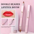 thumbnail image 3 of Retractable Double-ended Lipstick Brush Aluminum Tube Portable Nylon Lip Brush With Lip Cap, 3 of 8