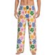 thumbnail image 1 of Fotbe Groovy Daisy Flowers Pantalones de Pijama para Hombre, Pantalones de Dormir, Pantalones de Casa con Cintura Ajustable y Bolsillos-Large, 1 of 6