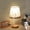 Beige B, variant on LED Solid Wood Desk Lamp Linen Fabric Shade USB Stable Base Warm Night Light Indoor Lighting for Bedroom Living Room Home Decoration Study Reading