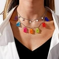 thumbnail image 2 of Collier Ours en Gélatine Mignon 7 Couleurs Pendentif en Résine Coloré pour Femmes Filles(C), 2 of 6