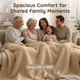 thumbnail image 5 of Loomsnest Ultra Soft Khaki King Waffle Blanket, 100% Cotton Blanket for Bed, Sofa & Couch, Waffle Weave All Season Throw for Hot Sleeper, Lightweight & Breathable, 108" x 90", 5 of 9