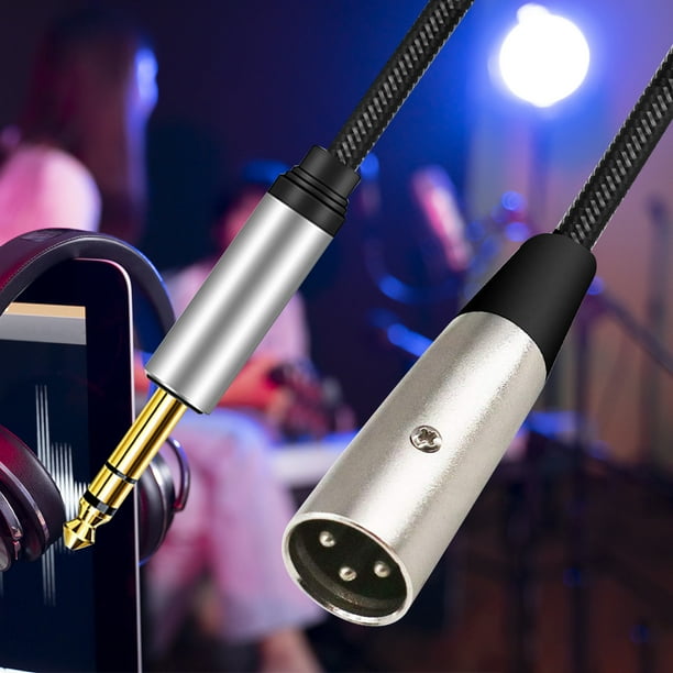 Cable De Audio De 6,35 Mm A Xlr Cable Adaptador De Audio De 6,35 Mm A Xlr De 3 Pines Para Micrófono (6,35 A Xlr Macho De 2 M) WDOplteas Para estrenar