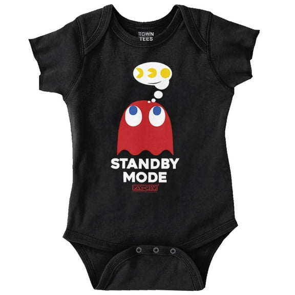 PACMAN Ghost Blinky Standby Mode Romper Boys or Girls Infant Baby Brisco Brands 12M