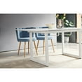 thumbnail image 7 of Smilegend Square Extendable Dining Table, Modern Space Saving Kitchen Table for Living Room, White Color, Metal Leg, 70.86" W x 31.5" D x 29.5" H, 7 of 7