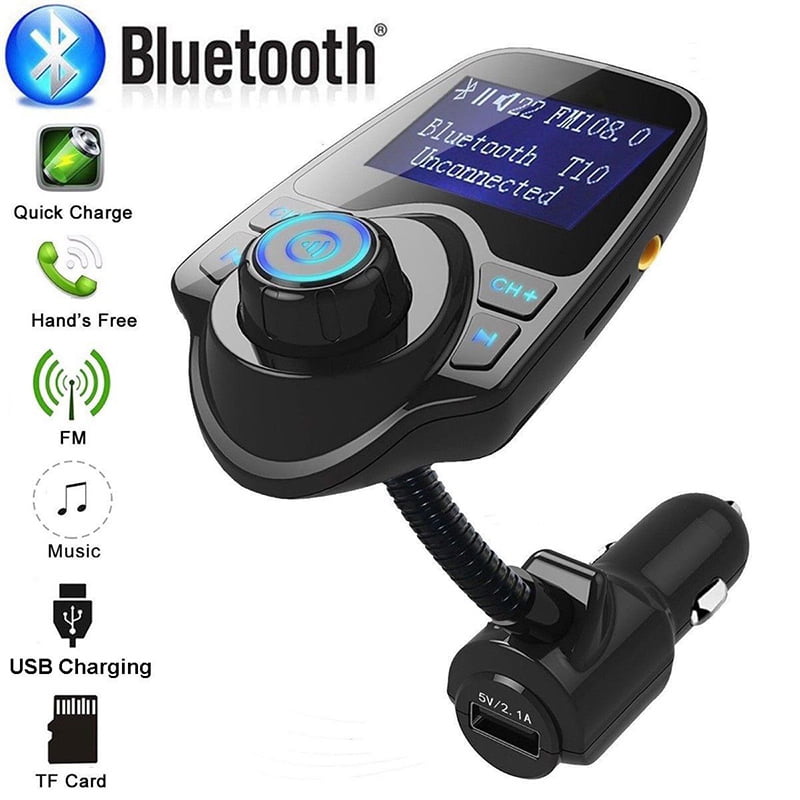 Car Kit Hands free Wireless Bluetooth FM Transmitter LCD MP3 Player USB Chargesr 