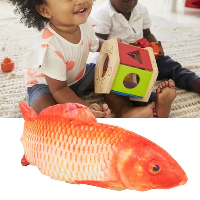 Children Fish Toy, Relieves Stress Simulation Fish Toy, Cloth Material Authentic Appearance Kids Home For Children Travel Carp,Grouper,Clownfish