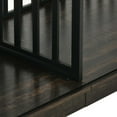 thumbnail image 4 of Dextrus 71" Large Double Dog Crate Kennel Furniture with 4 Dog Bowl, Sliding Doors for 2 Medium Dogs, Heavy Duty Wood TV Stand Dog Cage Table - Black Oak, 4 of 10