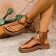 thumbnail image 2 of KEGIRLOM Women's Fashionable Casual Versatile Exquisite Decoration Spring And Summer Fashion Beach Sandals Brown 6.5, 2 of 7