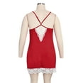 thumbnail image 5 of Skksst Christmas Git Womens Plus Size Linerie Fluffy Fur Lace Nightgown Sleepwear Dress, 5 of 5