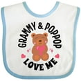 thumbnail image 3 of Inktastic Grammy and Poppop Love Me Bear Girls Baby Bib, 3 of 4