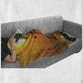 thumbnail image 6 of Tree Soft Flannel Fleece Throw Blanket, Lonely Sunset Tree by the Sea Sun Disappears and Day Fades down Twilight Concept Print, Cozy Plush for Indoor and Outdoor Use, 50" x 70", Orange, by Ambesonne, 6 of 6