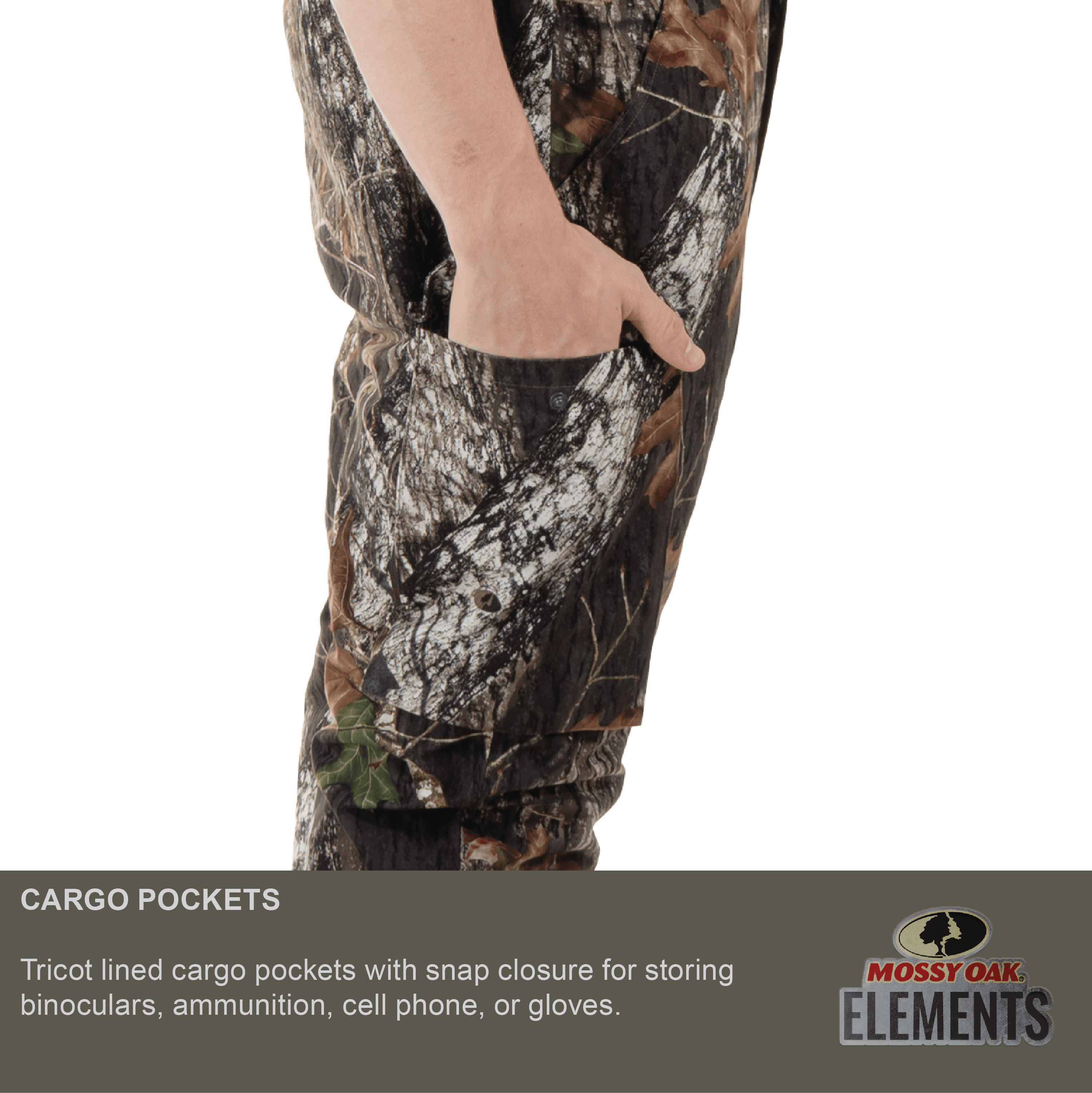 Mossy Oak Elements Men's Sherpa Lined Waterproof Hunting Bib, Mossy Oak New Breakup, Size 3X-Large