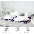 thumbnail image 7 of Purple Leopard Dish Drying Mat for Kitchen Counter, Ultra Absorbent Reversible Microfiber Dishes Drying Rack Pad Heat-resistant Mats 18x24 Inch, 7 of 7