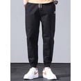 thumbnail image 4 of ML Harem Pants Men Simple Solid Streetwear Spring Summer Breathable Ankle Banded Spliced All-match American Style Male Trousers, 4 of 7