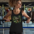 thumbnail image 4 of Velociraptor Jungle Women's Tank Top Dinosaur Hunter Jurassic Period Raptor Reptile Dino Tropical Paleontology, 4 of 7
