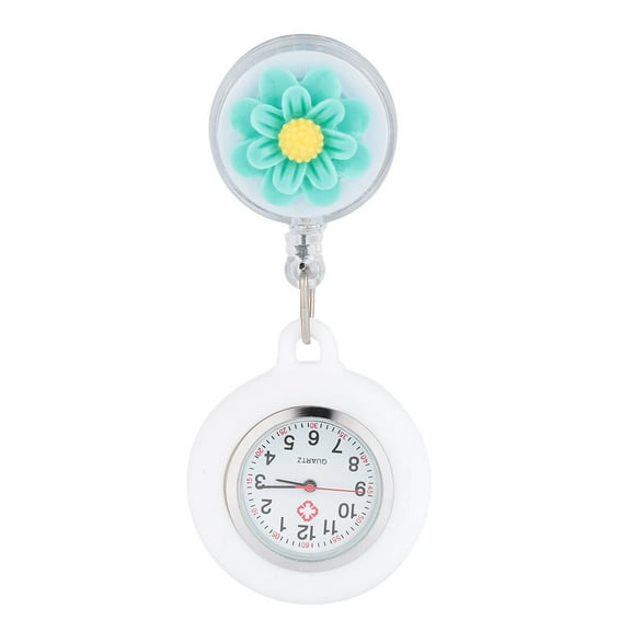 Oraceous Nurse Fob Watch Retractable Hanging Watch Nurses Pocket Watch with Clip on Brooch Watch